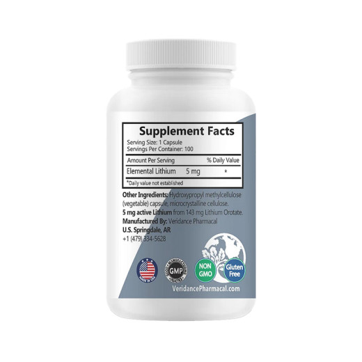 Lithium Orotat 5mg 100 Kapseln