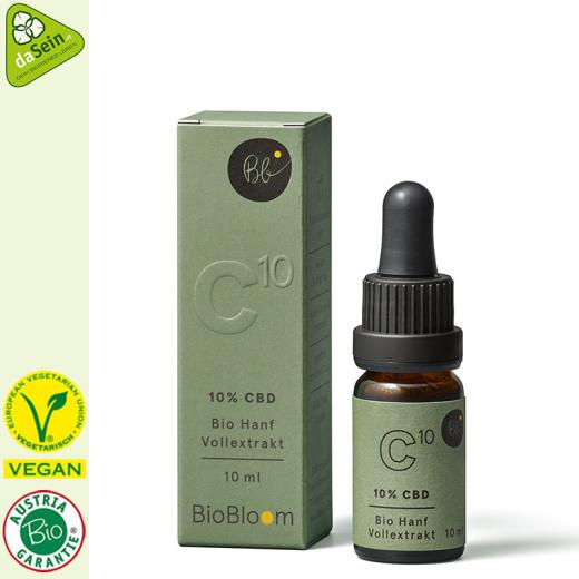 10 % Bio CBD Öl Hanfextrakt 10ml C10