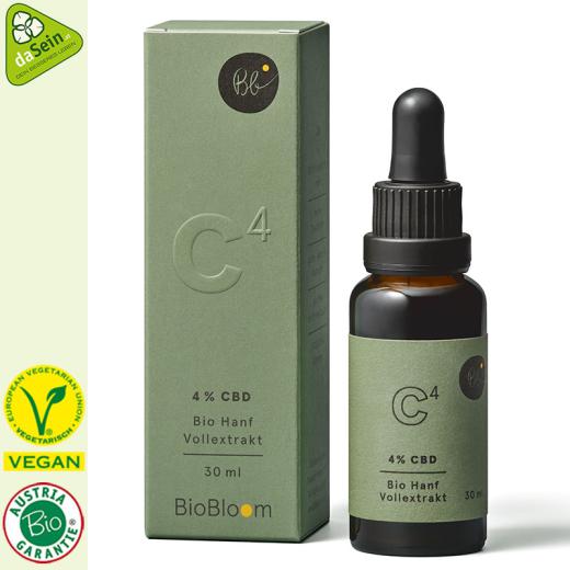 4 % Bio CBD Öl Hanfextrakt 30ml C4