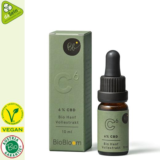 6 % Bio CBD Öl Hanfextrakt 10ml C6