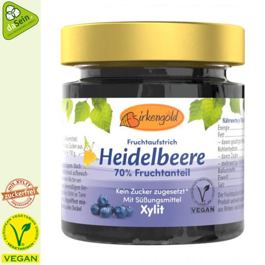 Fruchtaufstrich Heidelbeere 200g mit Xylit
