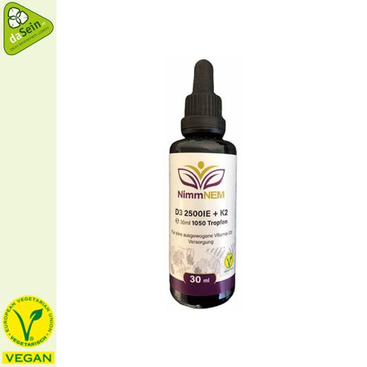 Vitamin D3 2500 + K2 50µg Kombi Tropfen 30ml