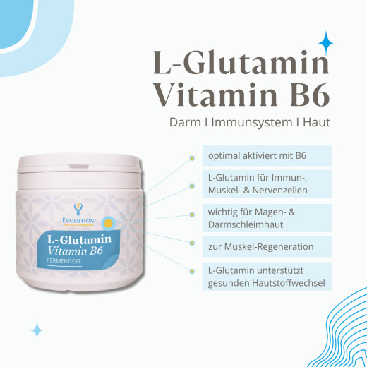 L-Glutamin Vitamin B6 300g