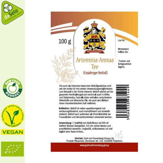 Artemisia-Annua Blätter - einjähriger Beifuß 100g 100% rein