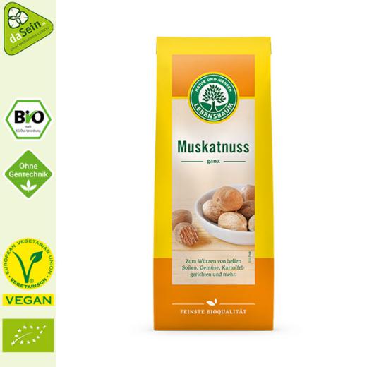 Muskatnuss ganz 3 Stück Bio