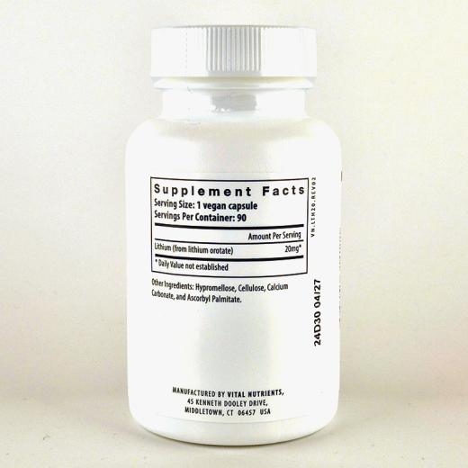 Lithium Orotat 20mg hochdosiert 90 Kapseln