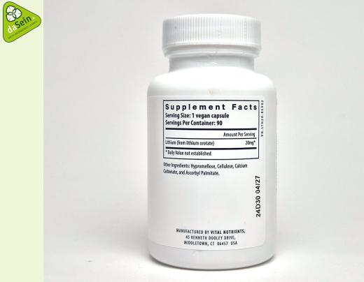 Lithium Orotat 20mg hochdosiert 90 Kapseln