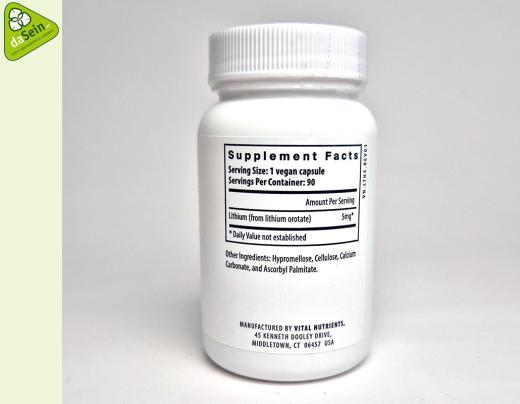 Lithium Orotat 5mg 90 Kapseln