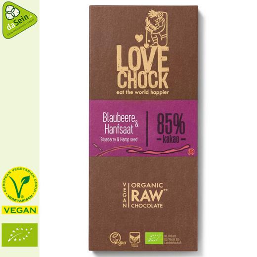 Lovechock Blaubeere & Hanfsaat 70g Bio