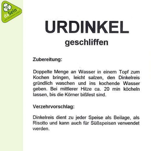 Reis Urdinkel geschliffen bio 500g