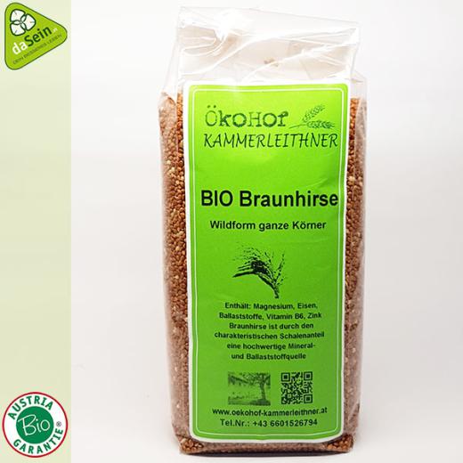 Braunhirse 500g ganze Körner - wildform Bio keimfähig