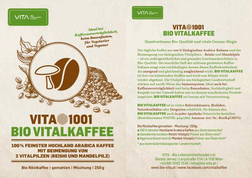 Vitalkaffee 250g mit Vitalpilzen