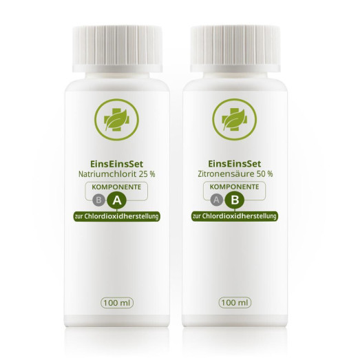 Eins Eins Set - Chlordioxid (Aquapur Ersatz) 2x100ml