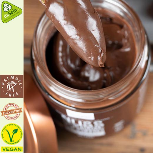 Zuckerarme Nuss-Nougat Creme mit Erythrit 300g