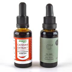8 % Bio CBD Öl 30ml C8 + Cayenne Extrakt 30ml