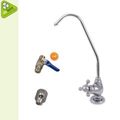 Wasserhahn Chrom mit Anschlussset